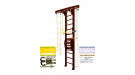 Шведская стенка Kampfer Wooden ladder Maxi Wall (№5 Шоколадный Высота 3 м белый)